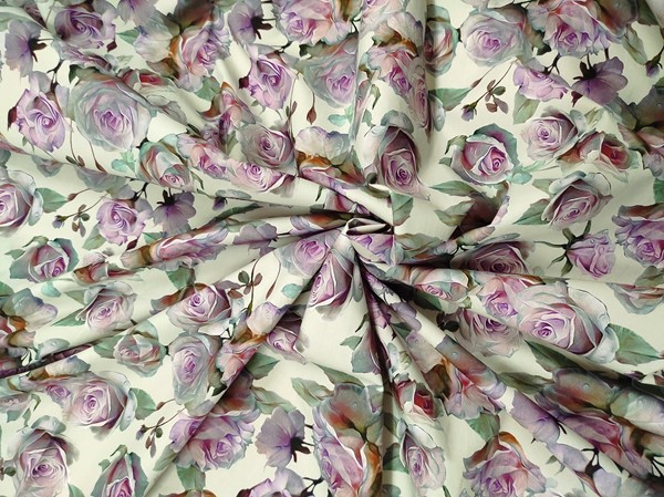 Immagine di Tessuto cotone fantasia rose 